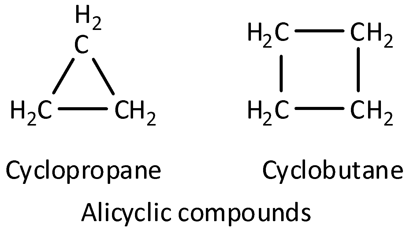 The aliphatic compounds having cyclic structures are known as:A.Heterocyclic compoundsB.Alicyclic compoundsC.ArenesD.Polycyclic compounds