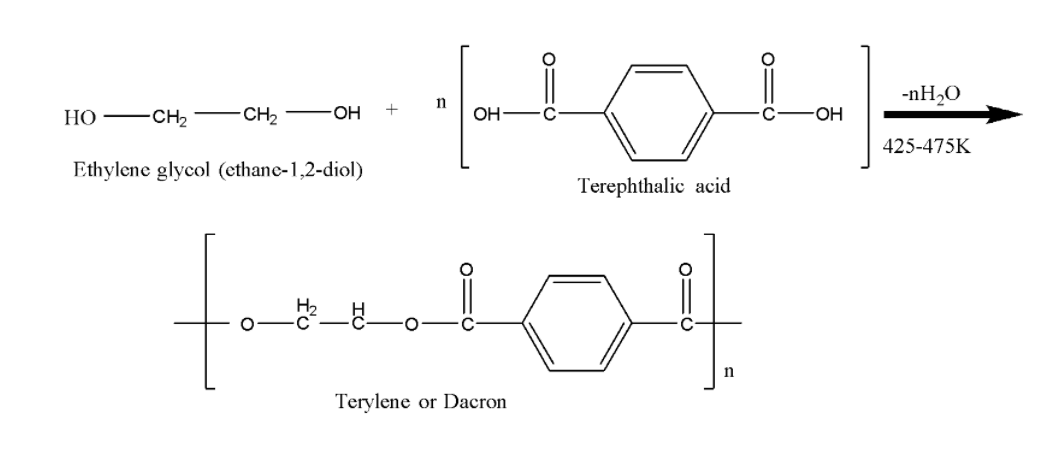Preparation of terylene a polyester or Dacron class 12 chemistry CBSE
