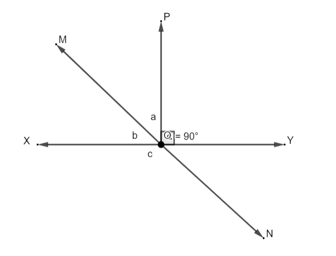 In the figure below, lines XY and MN intersect at O. If \\[\\angle POY