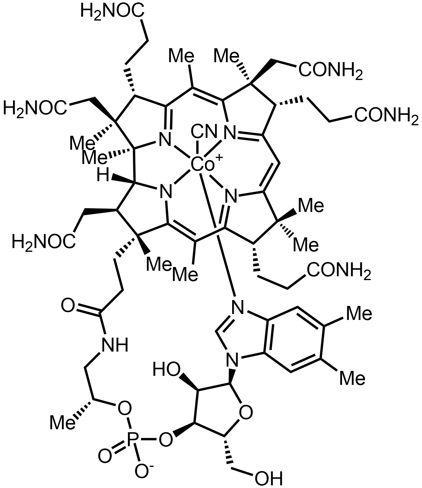 Molecular structure of Vitamin B12. | Download Scientific Diagram