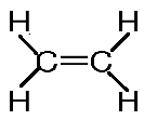 Write the structural formula of ethene (Ethylene)?
