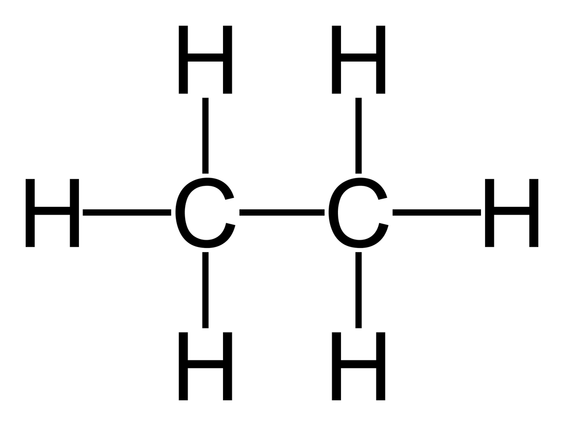 How many covalent bonds are there in a molecule of ethane $\\left ...