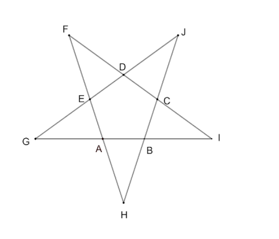 How many triangles in a pentagram?