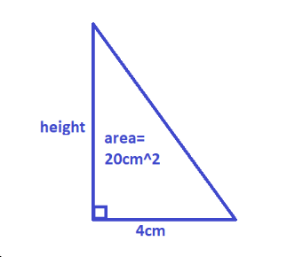 The area of a right-angle triangle is \\[20c{m^2}\\] and one of the ...
