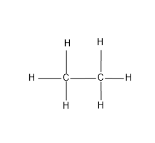 Draw the electron dot structure of ethane molecule $\\left( {{C}_{2 ...
