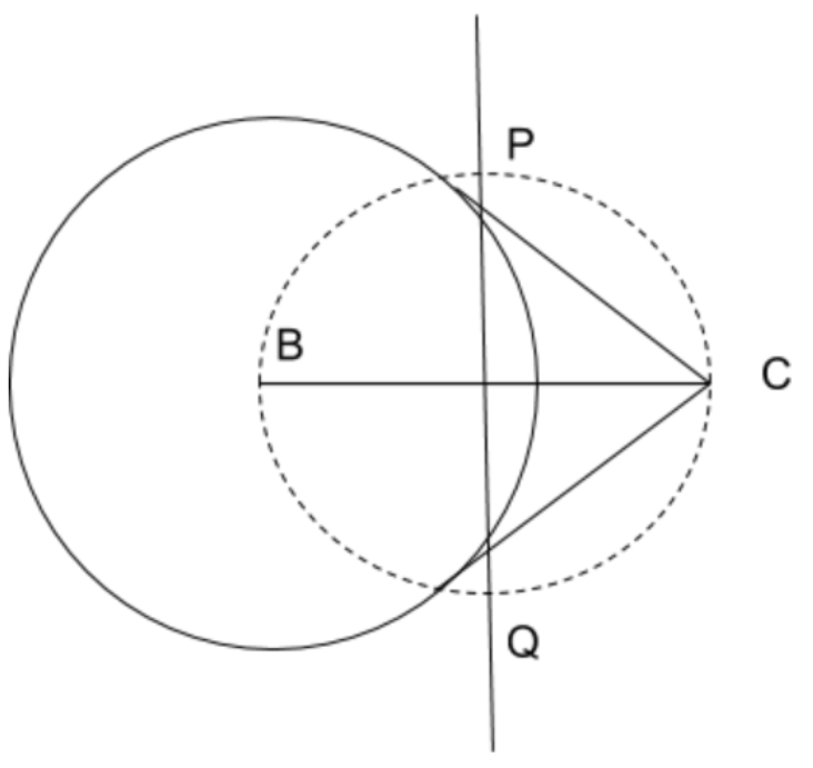 Draw a circle of radius 5cm from a point 5 cm away class 10 maths CBSE