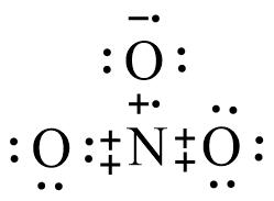 What is the lewis dot structure of nitrate ion?
