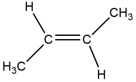 What is the production of hydrogenation of trans-2-butene?