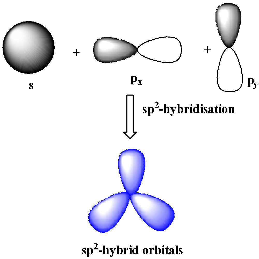 Which hybridization results in non-planar orbitals?(A)- $sp$ (B)- $s{{p ...