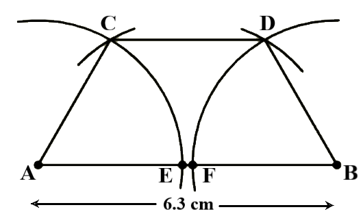 Draw a line segment of length 6 3 cm Draw another line parallel to it