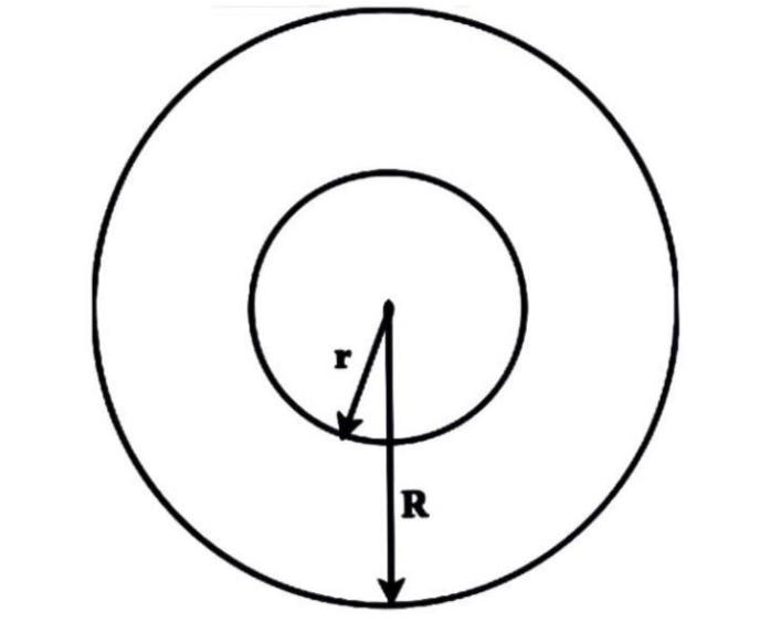 Solved The area of the half-circular ring is approximately | Chegg.com