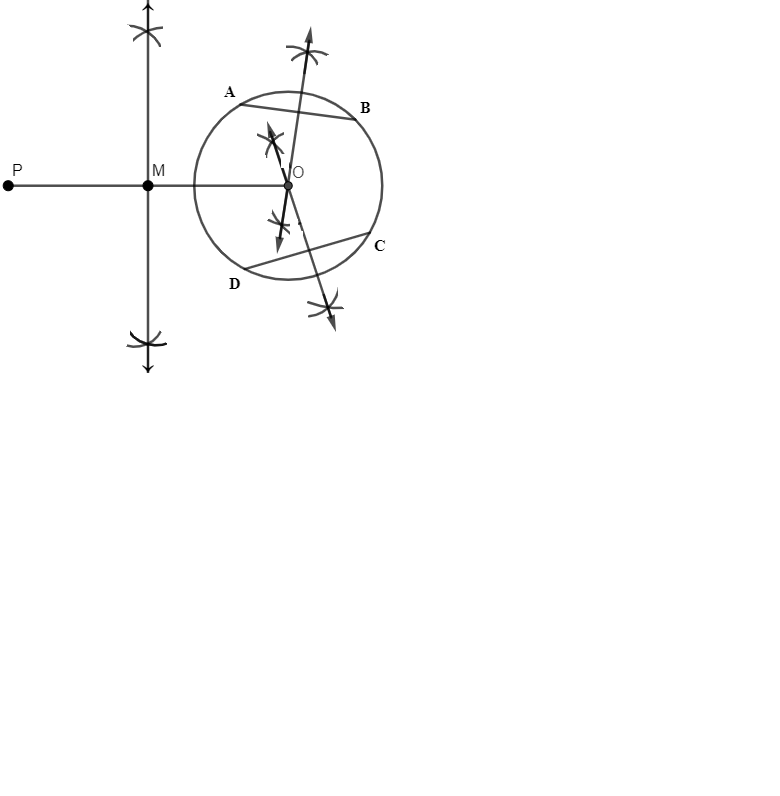 Draw a circle with the help of a bangle. Take a point outside the