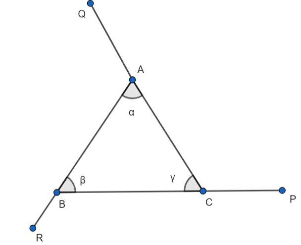 The sum of all exterior angles of a triangle isA.\\[{{360}^{0}}\\]B ...
