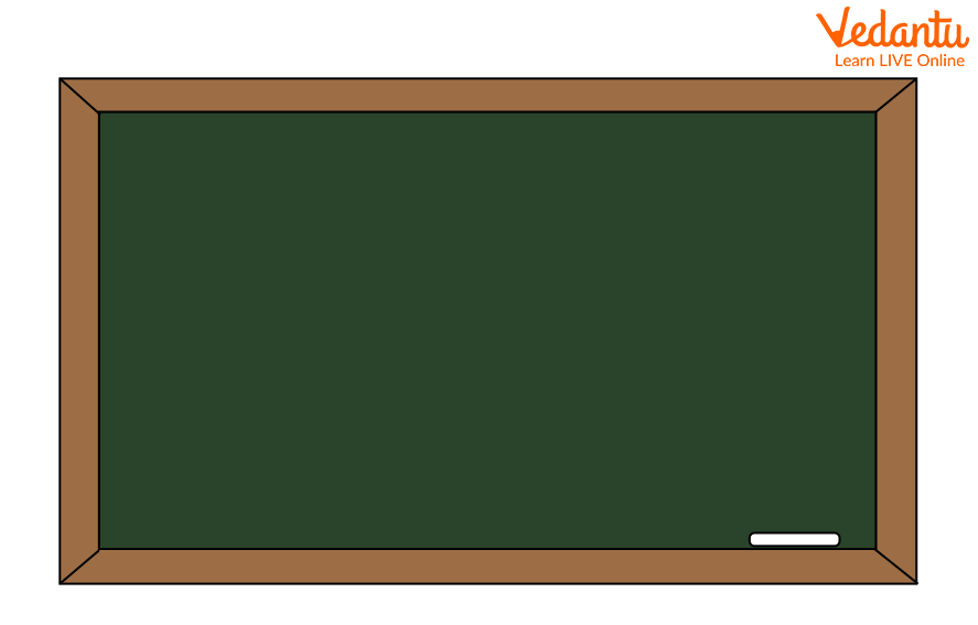 Blackboard in rectangle shape