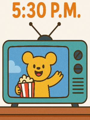 1. A cartoon show starts at 5:30 p.m. and lasts for 1 hour and 15 minutes. At what time does the show end?