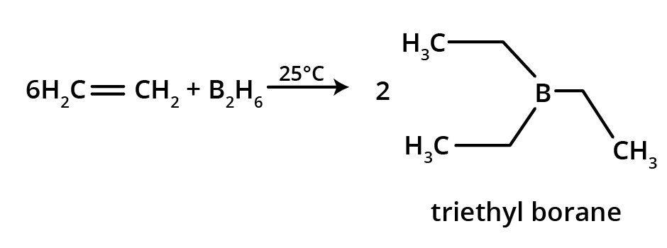 Hydroboration of Alkanes in Alkene