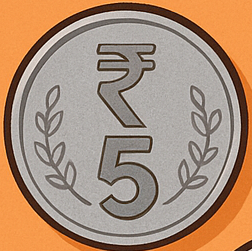 5 rupee coin