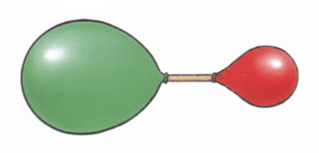 Two balloons an activity to show that air flows from a region of high pressure to a region of low pressure