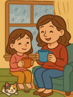 Lily with her mom