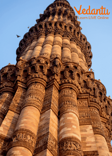 Geometrical designs on Qutub Minar