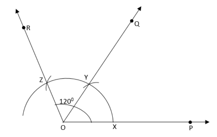 $\angle ROP$ is the  angle of ${120^ \circ }$