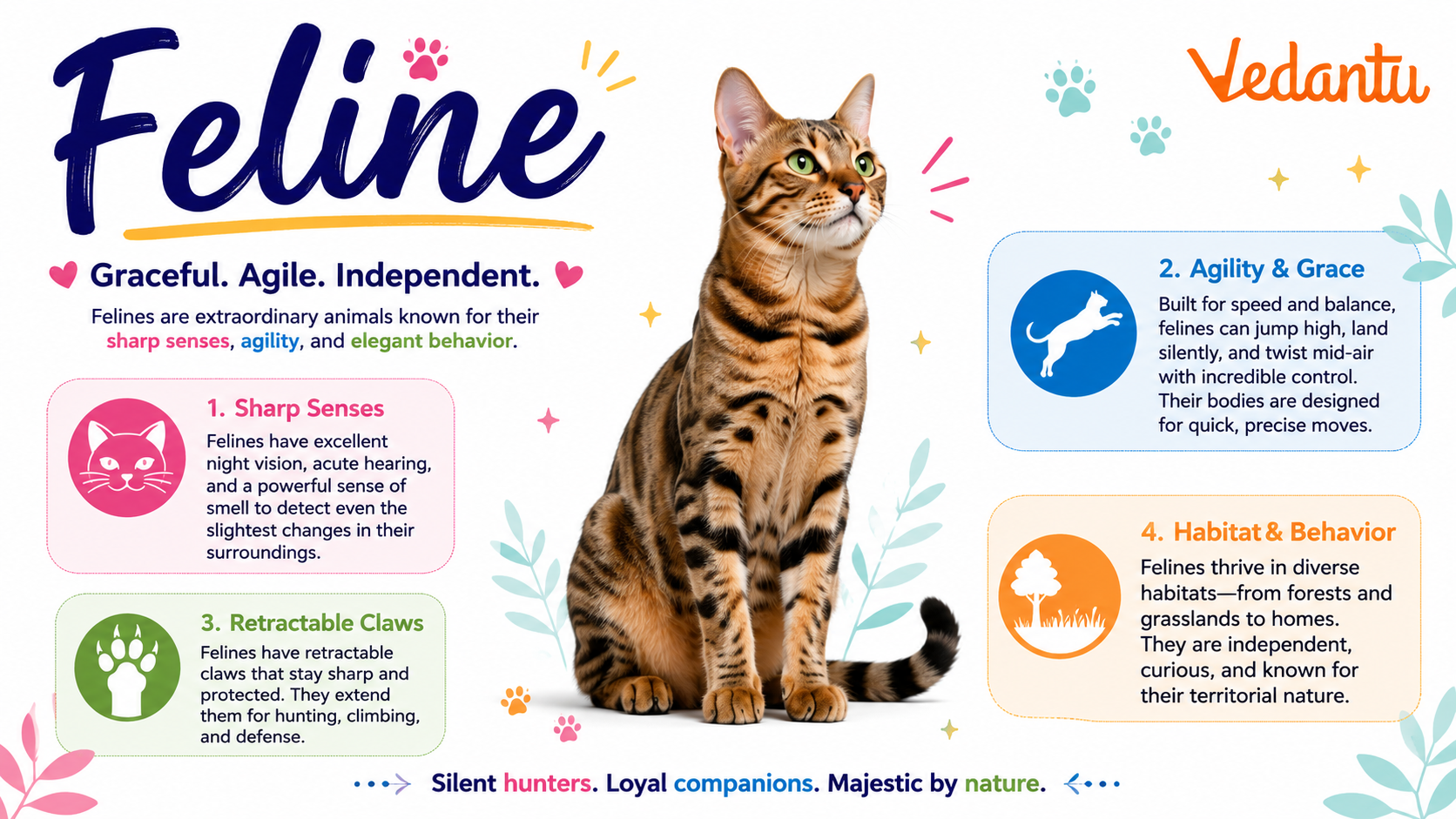 Feline animal representing the cat family