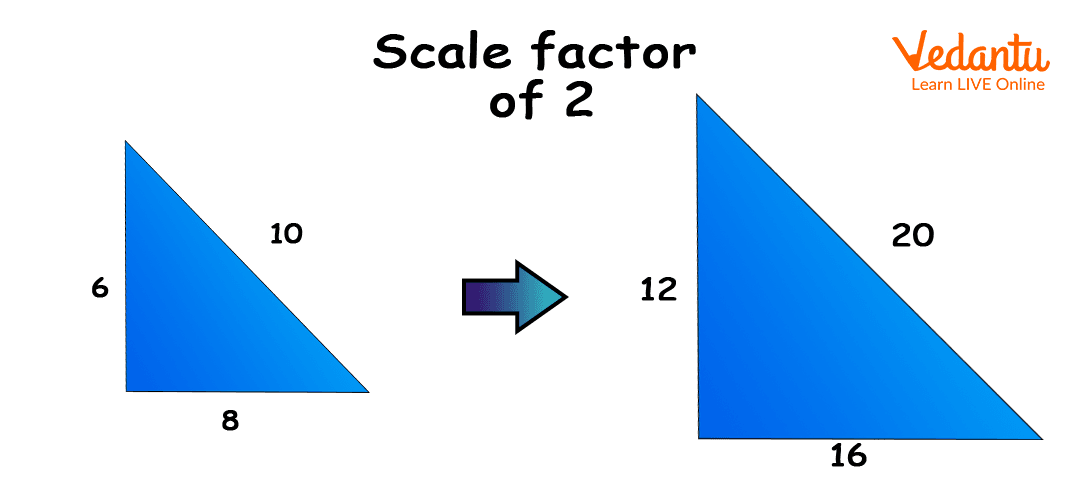 Scale factor of 2