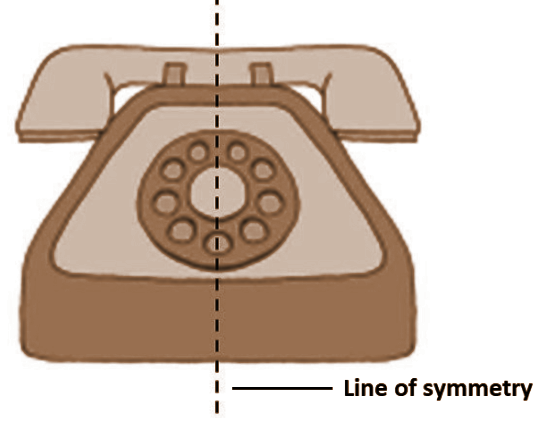 Line of symmetry of telephone