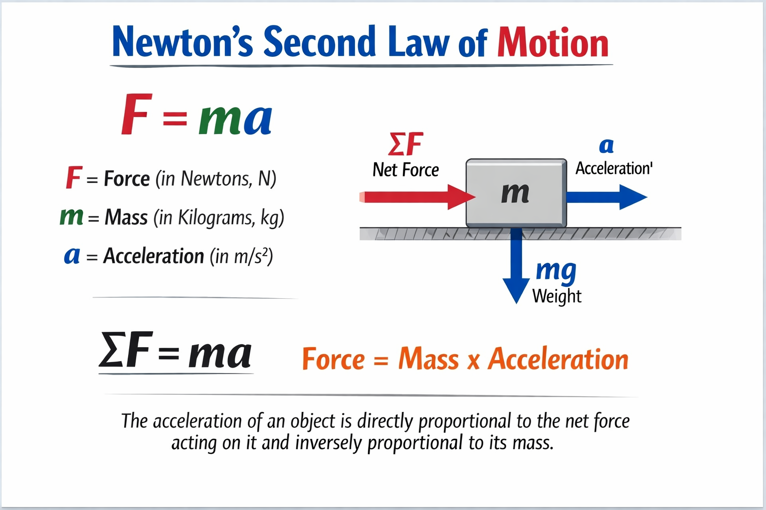 newtons second law of motion