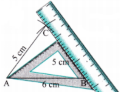 This line represents the perpendicular dropped from vertex A onto side BC