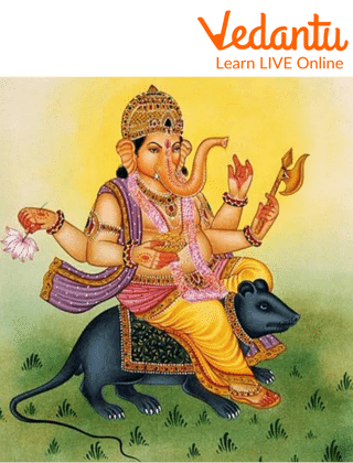 Lord Ganesha with Mushak