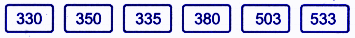 solution of (b) Make six 3-digit numbers using digits 3, 5, 0, 8 such that all numbers are less than 550. You can repeat the digits.