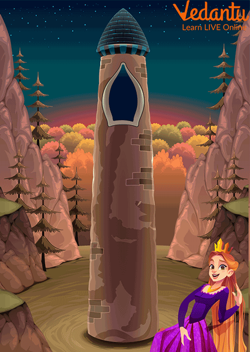 Rapunzel Near to Her Castle