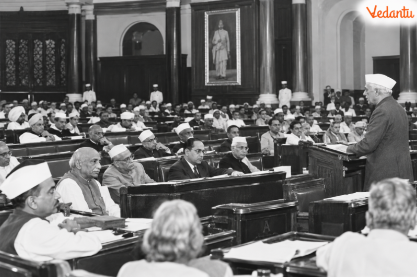 What different responsibilities did Nehru, Patel, Rajendra Prasad, Ambedkar and the constitutional advisers perform?