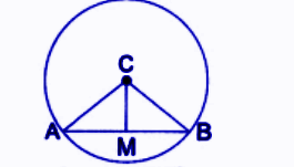 C is the centre of the circle, AB is a chord, and CM ⊥ AB..png