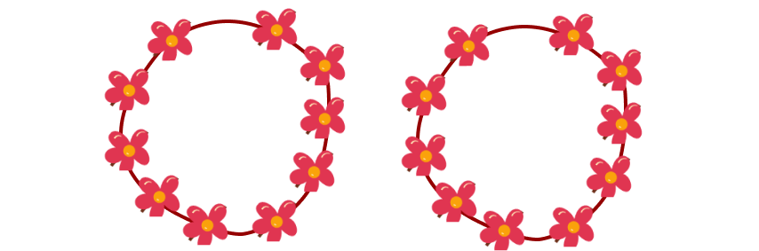 2 Garlands made using 21 flowers