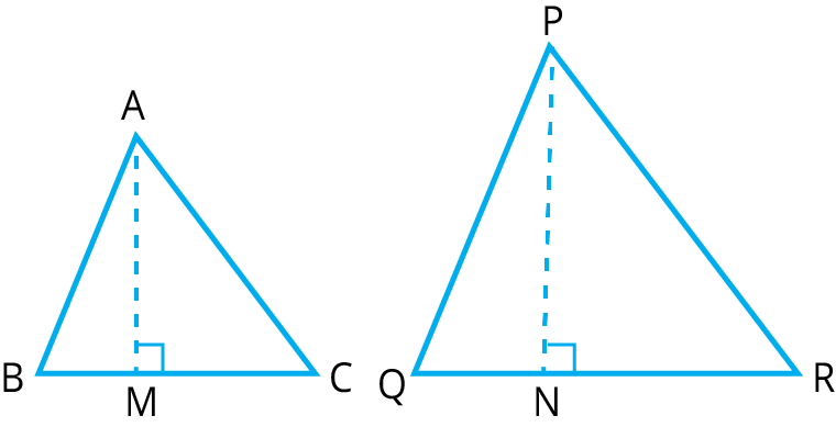 Area of similar triangles
