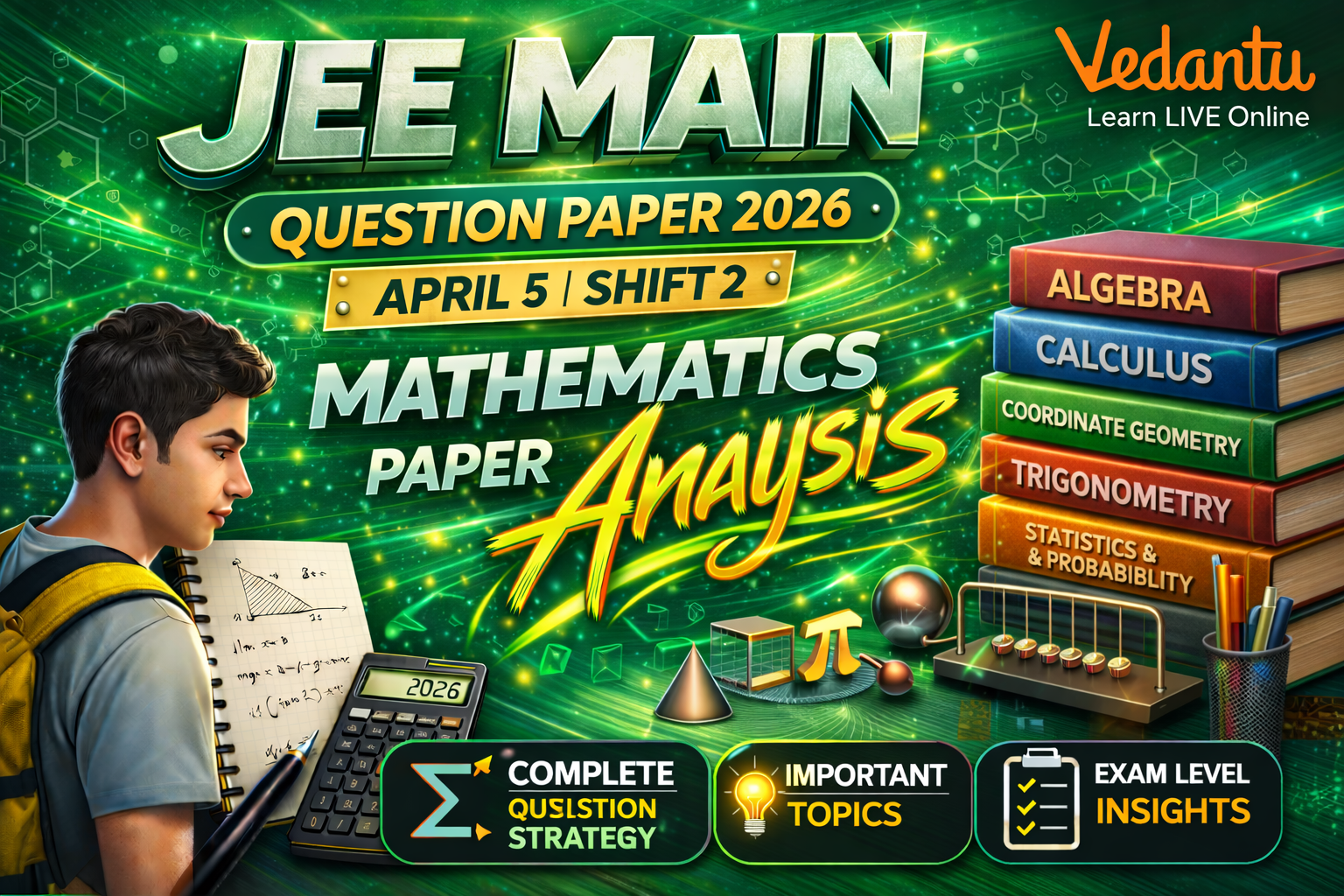JEE Main 2026 April 5 Shift 2 Maths Question Paper