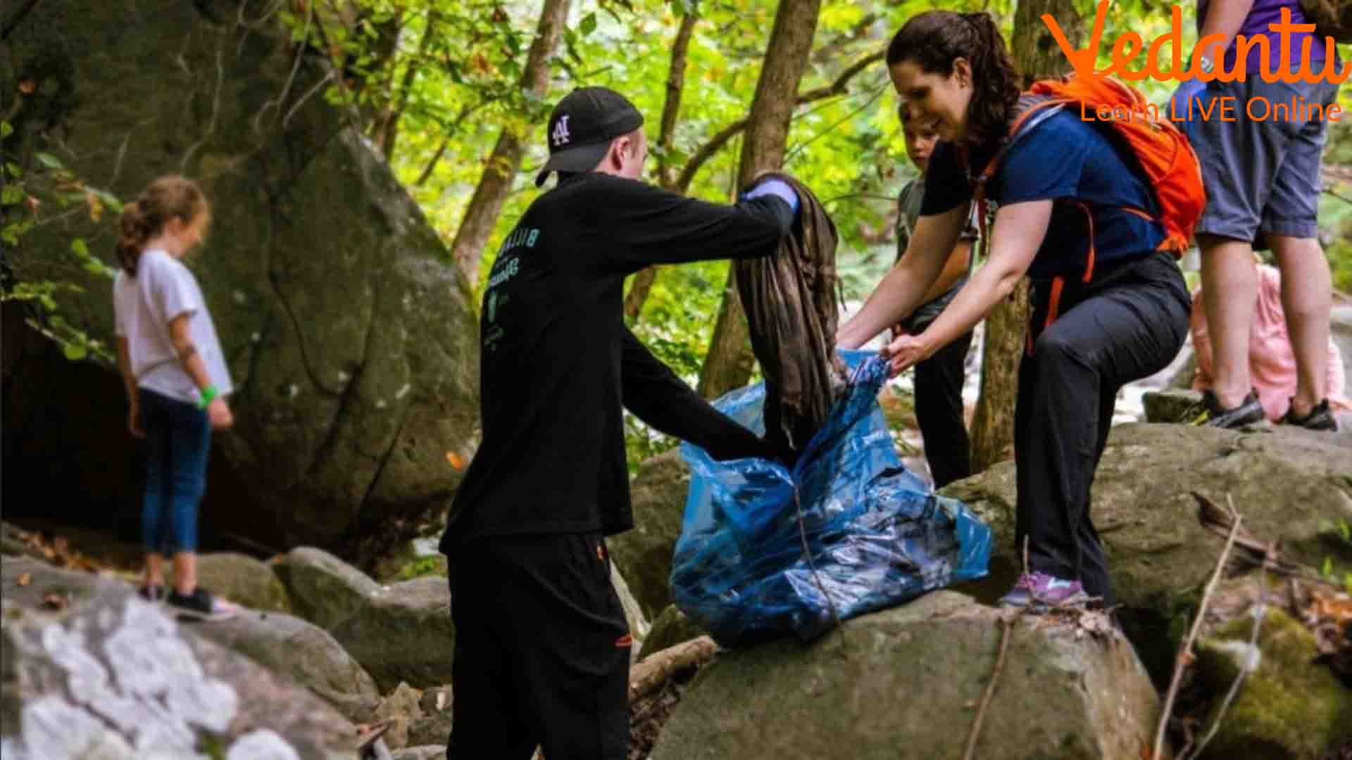 People Volunteering to Clean Forests