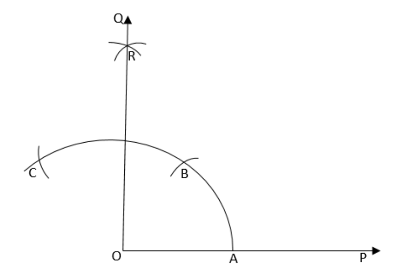 $\angle QOP$ is the  angle of ${90^ \circ }$