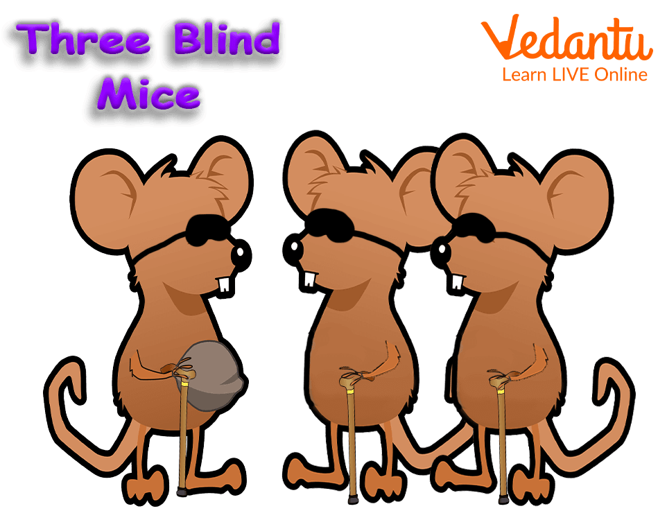 The Three Blind Mice - Nursery Poem for kids