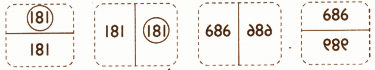 (b) Circle the numbers whose mirror image is the same number