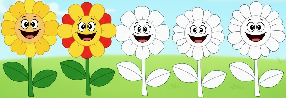 What fraction of the flowers are shaded