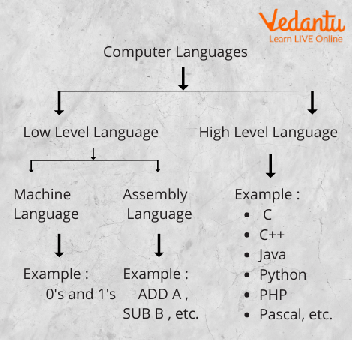 The detailed categorization of computer languages