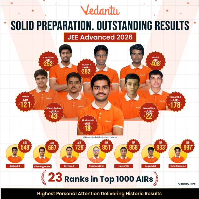 Vedantu's JEE Advanced 2026 Result