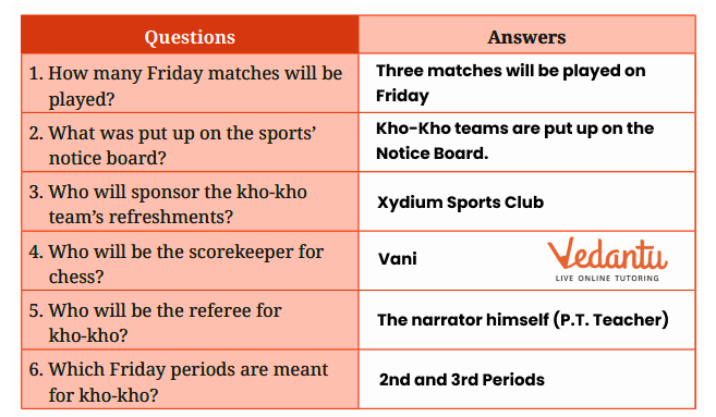 listening activity 1 answer - Sports.