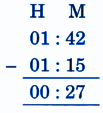 (a) 01:15 p.m. to 01:42 p.m.?