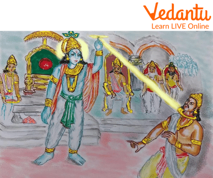 Krishna kills Shishupala