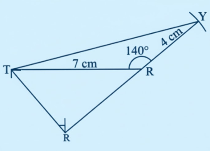 Construct a right-angled triangle ∆ABC with ∠B = 90°, AC = 5 cm. How many different triangles exist with these measurements