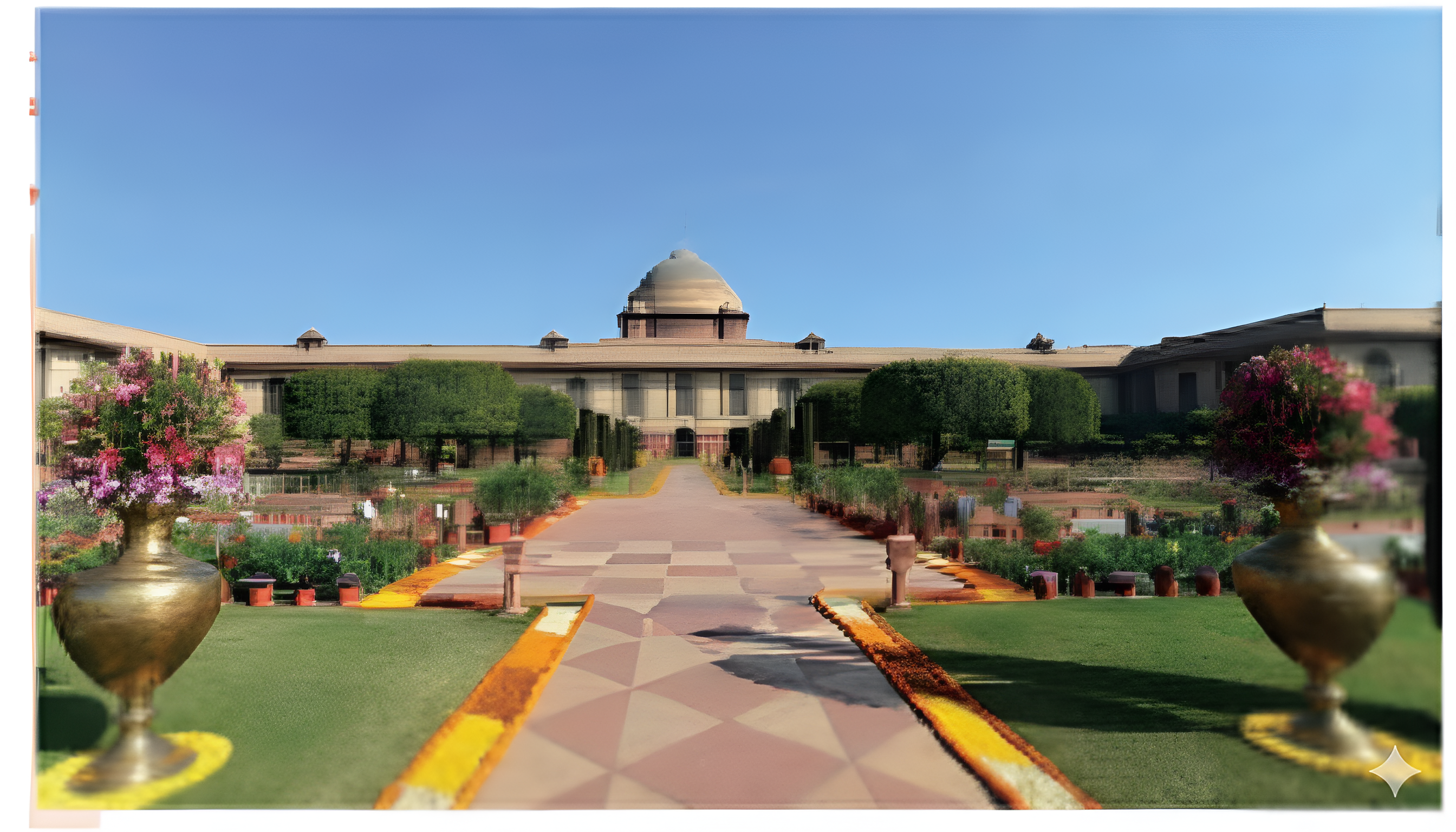 Amrit Udyan is a garden spread over an expanse of 15 acres around Rashtrapati Bhavan in New Delhi. It has multiple attractions that include a specially curated garden